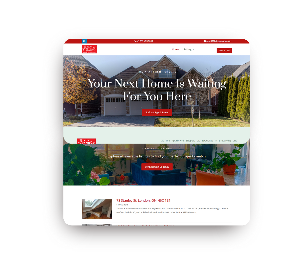 Apartments Shoppe Website