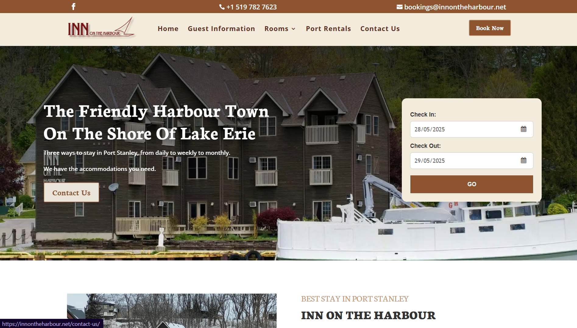 Inn on the harbour homepage
