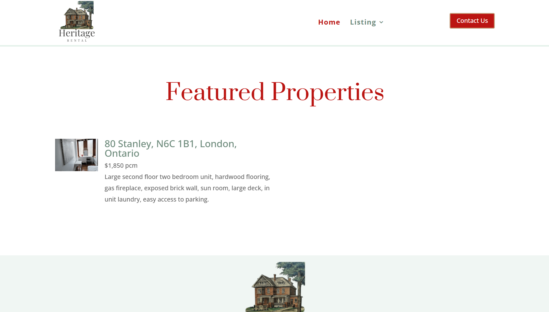 Heritage Rental Website 