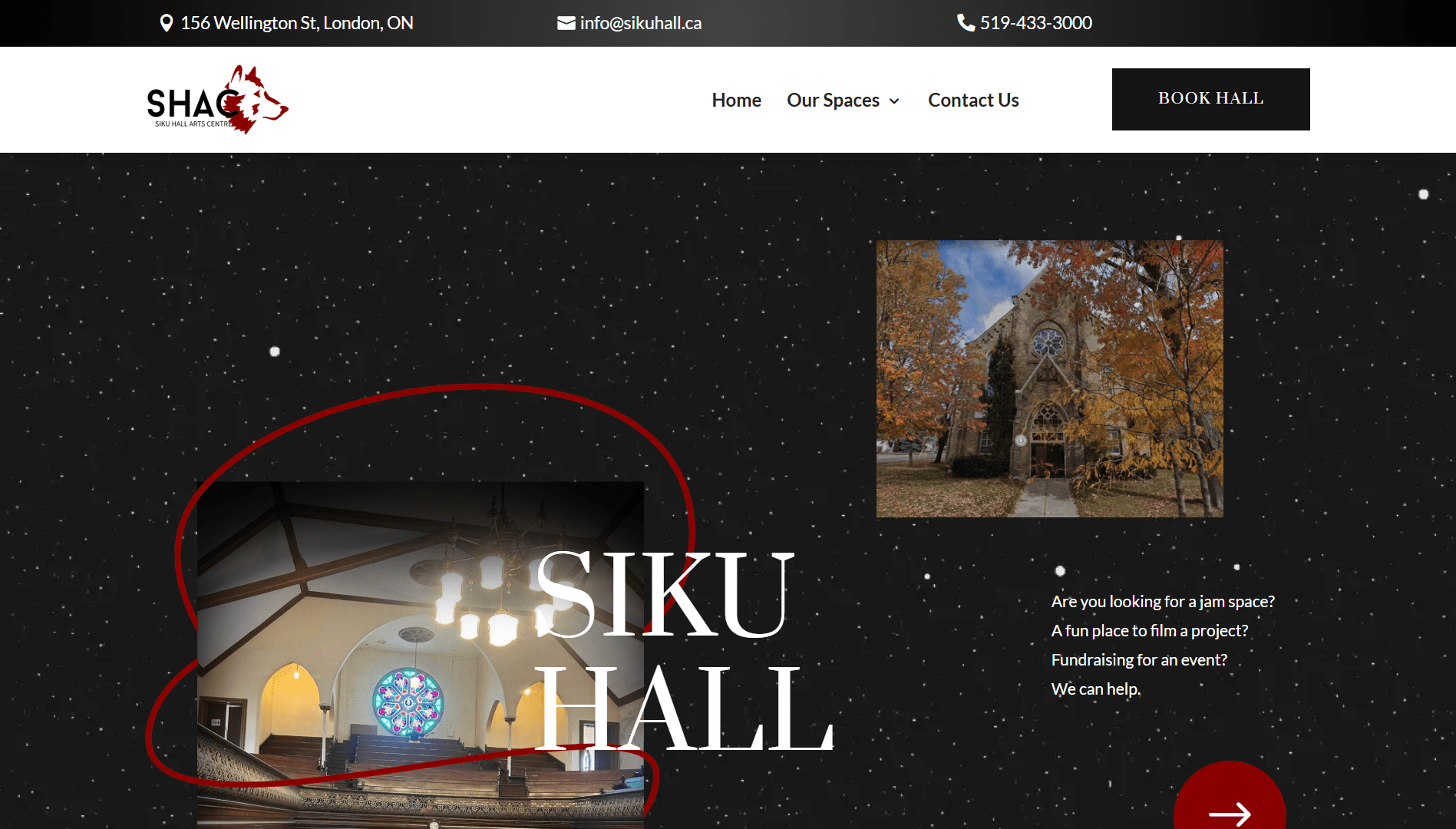 sikuhall website homepage
