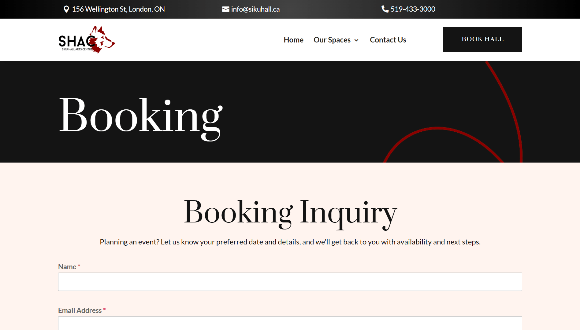 sikuhall website homepage